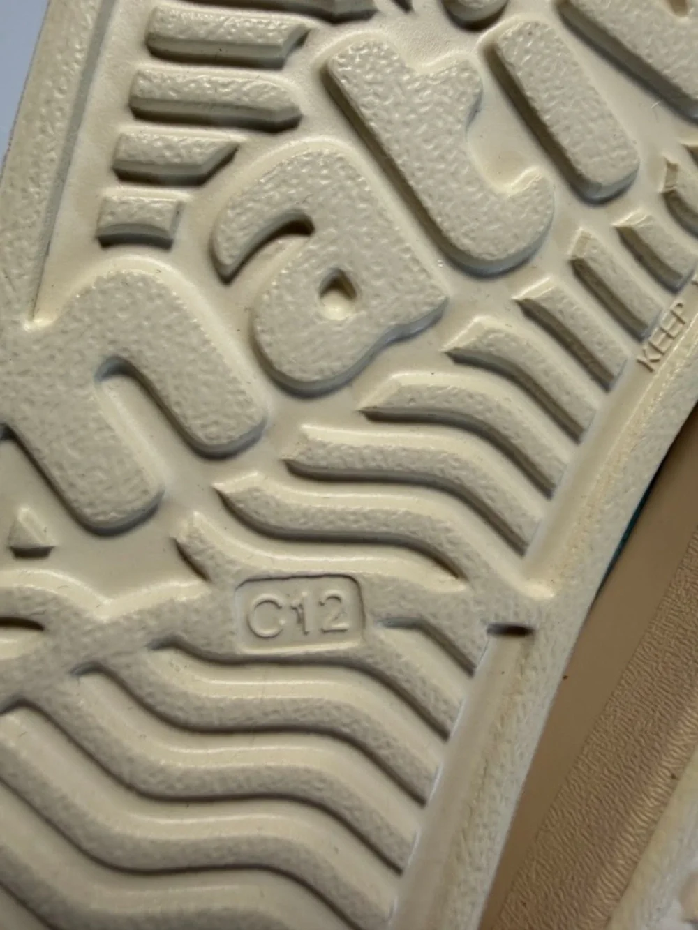 Native Jefferson Block Kids C12 Bone White Slip On Shoes New w/ Box